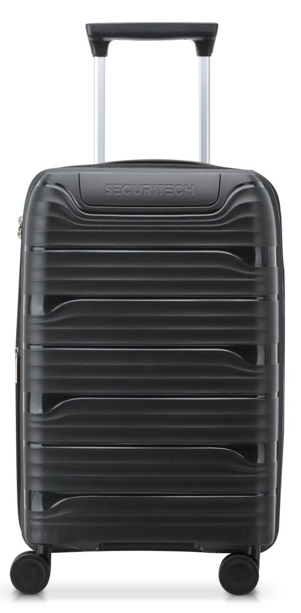 Delsey - SECURITECH 55cm Dune Val Trolley Cabin Ext 4Dr - Black - Wholesales Supply
