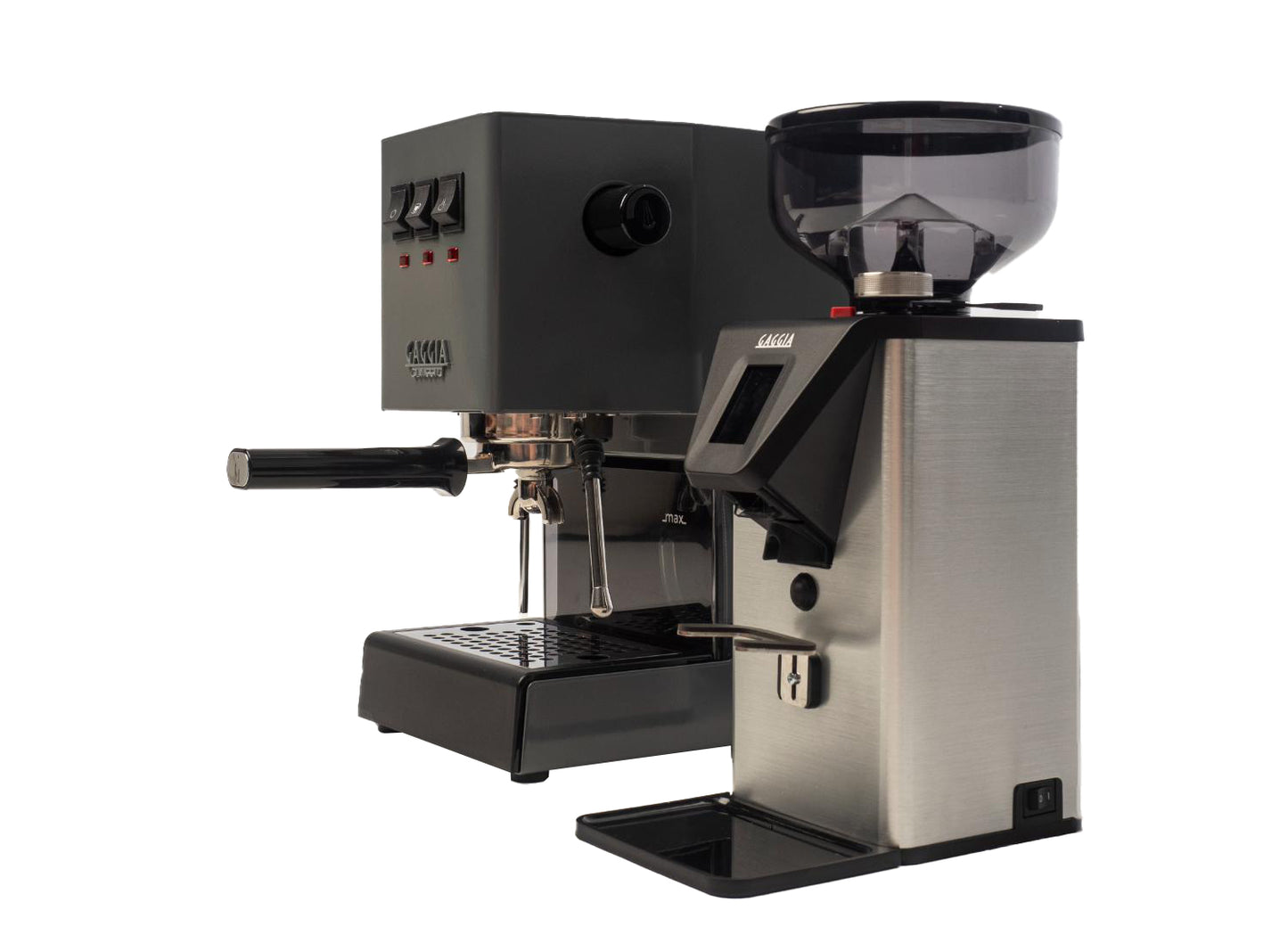 Gaggia - Classic E24 Manual Machine - Grey RI9481/16 + Premium Grinder MDF55 - Wholesales Supply
