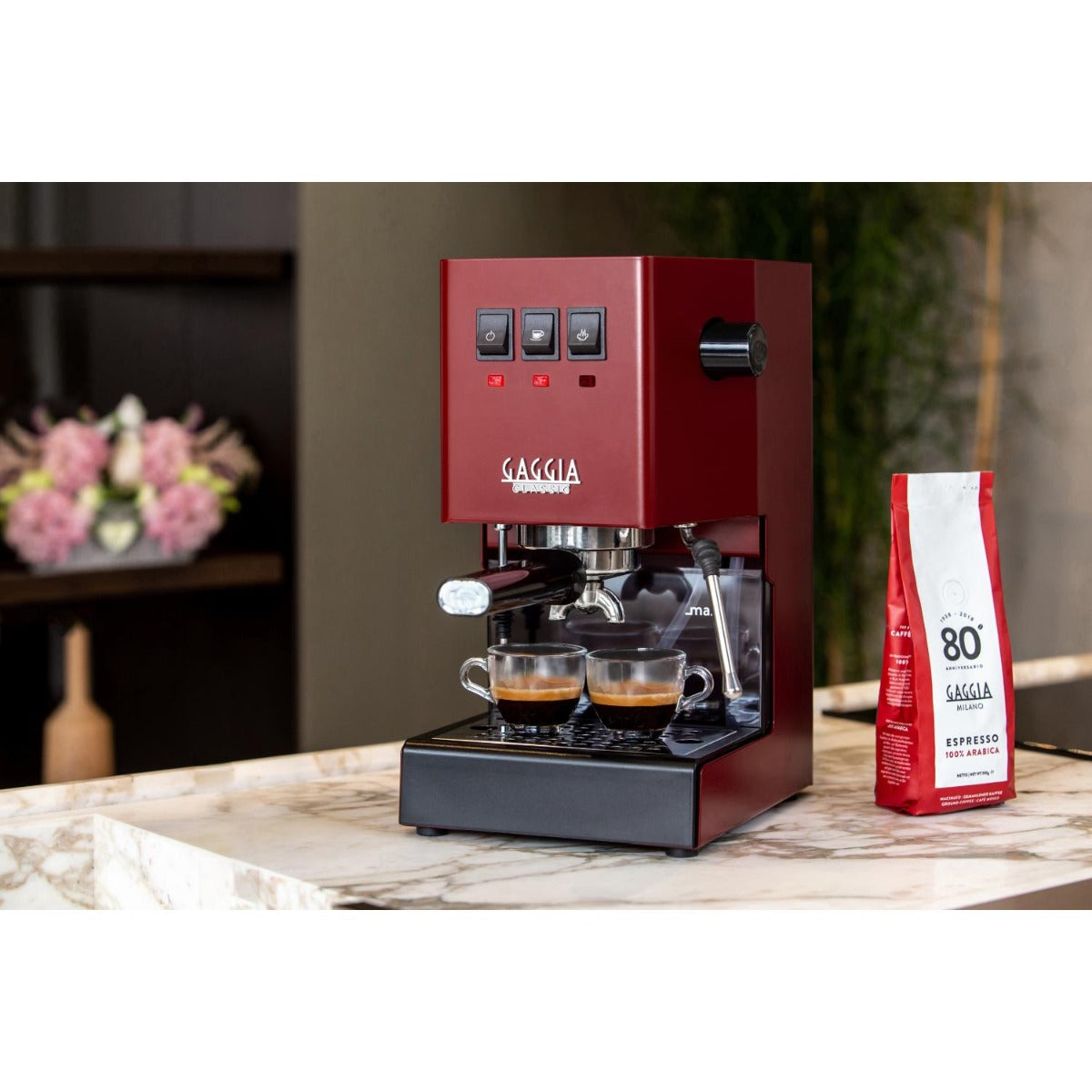 Gaggia - Classic E24 Manual Coffee Machine - Red - Wholesales Supply