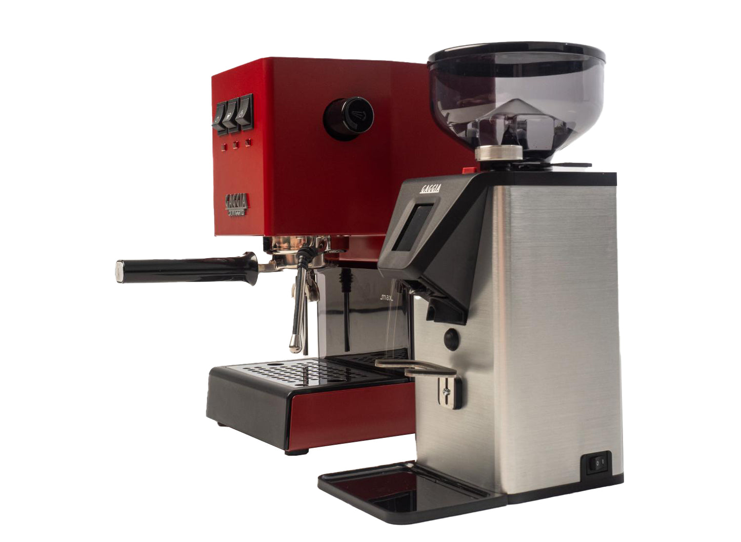 Gaggia - Classic E24 Manual Machine - Red RI9481/12 + Premium Grinder MDF55 - Wholesales Supply