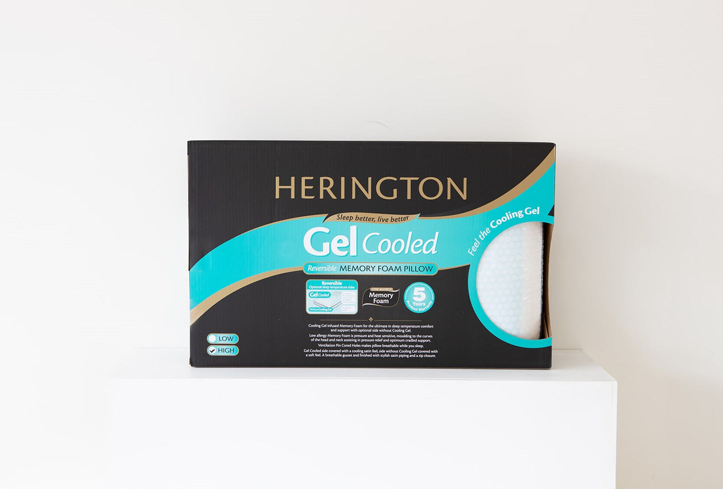 Herington Cooling Gel Memory Foam Pillow High - Wholesales Supply