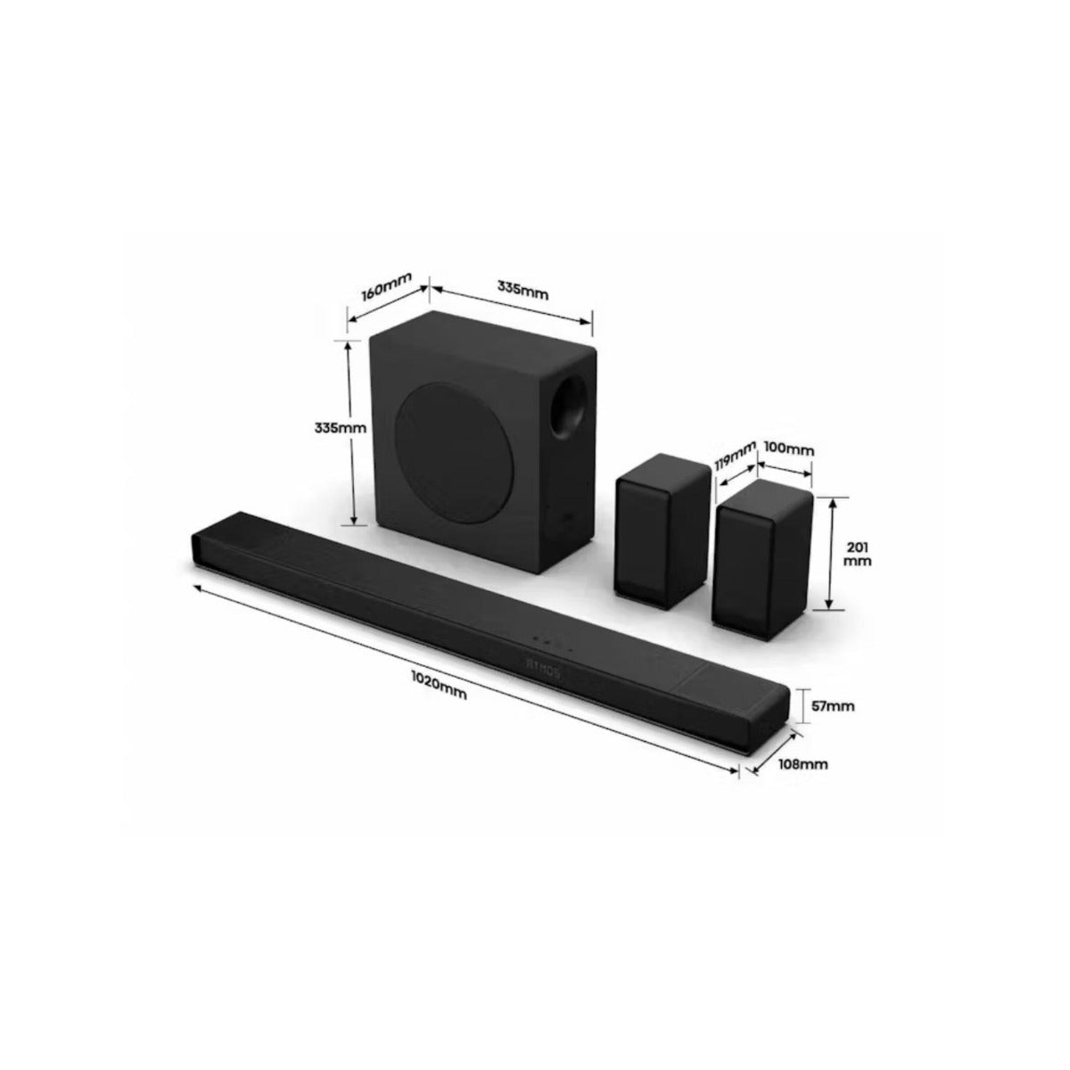 Hisense - 600W 5.1.4 Channel Soundbar with Dolby Atmos - Wholesales Supply