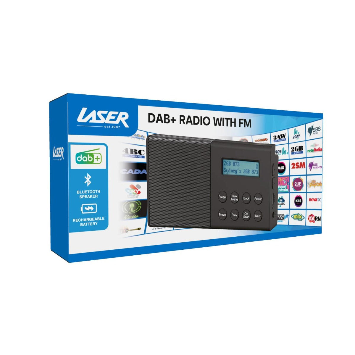 Laser - Bluetooth DAB Radio with FM - Wholesales Supply