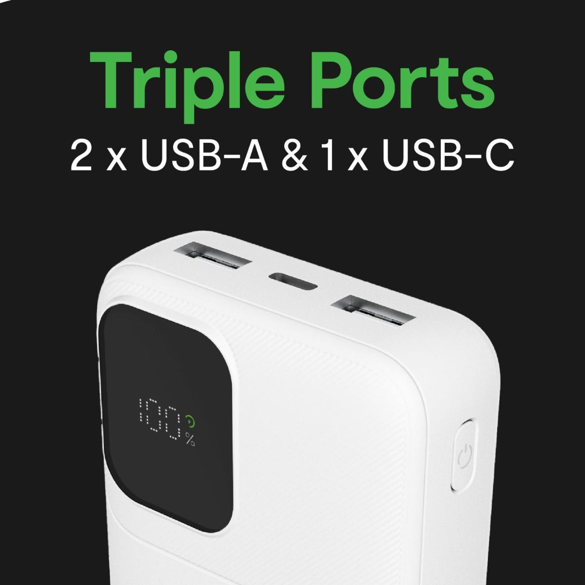 Laser - ChargeCore SafeCharge Max 20K Powerbank - White - Wholesales Supply