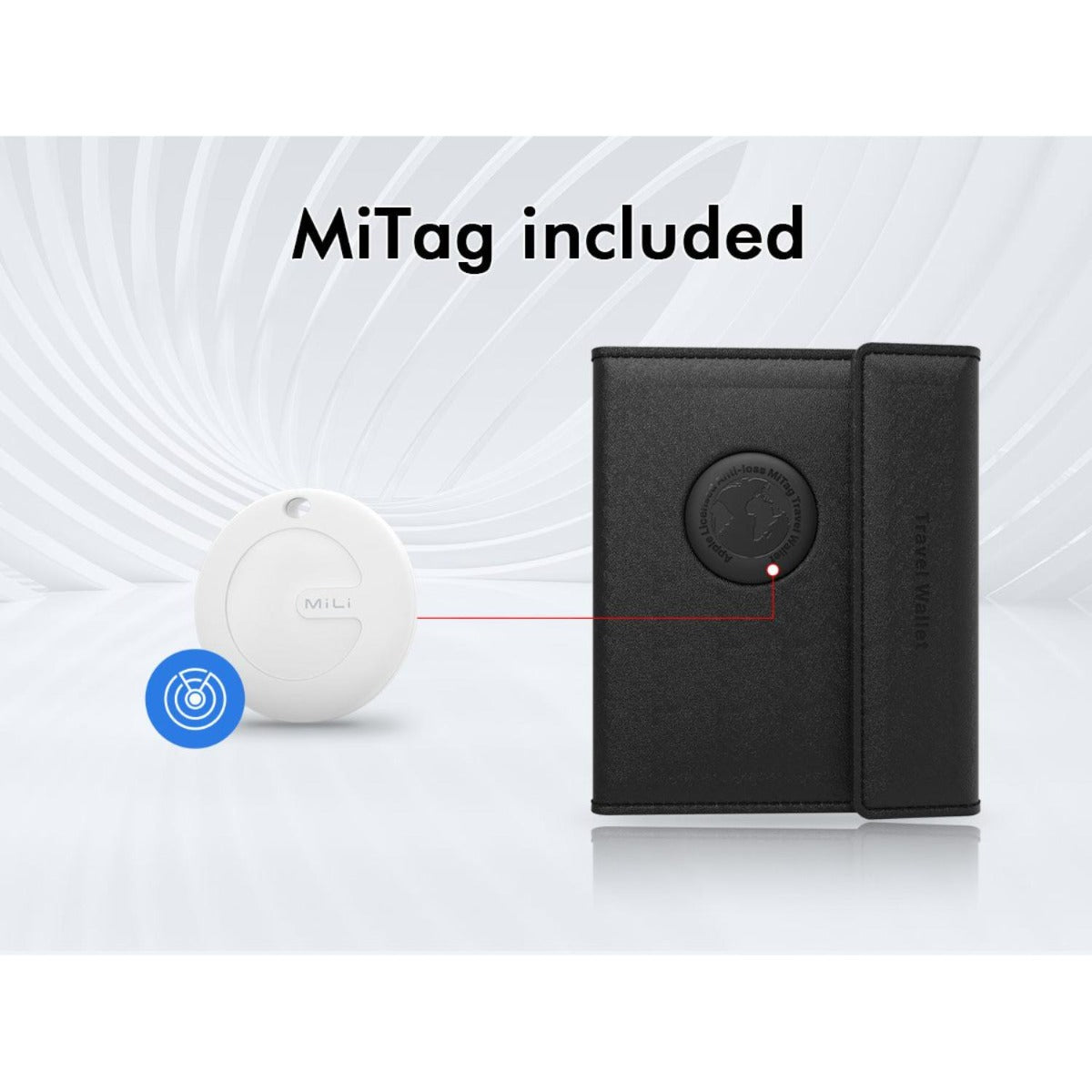 Mili - MiTag Travel Wallet - Black - Wholesales Supply