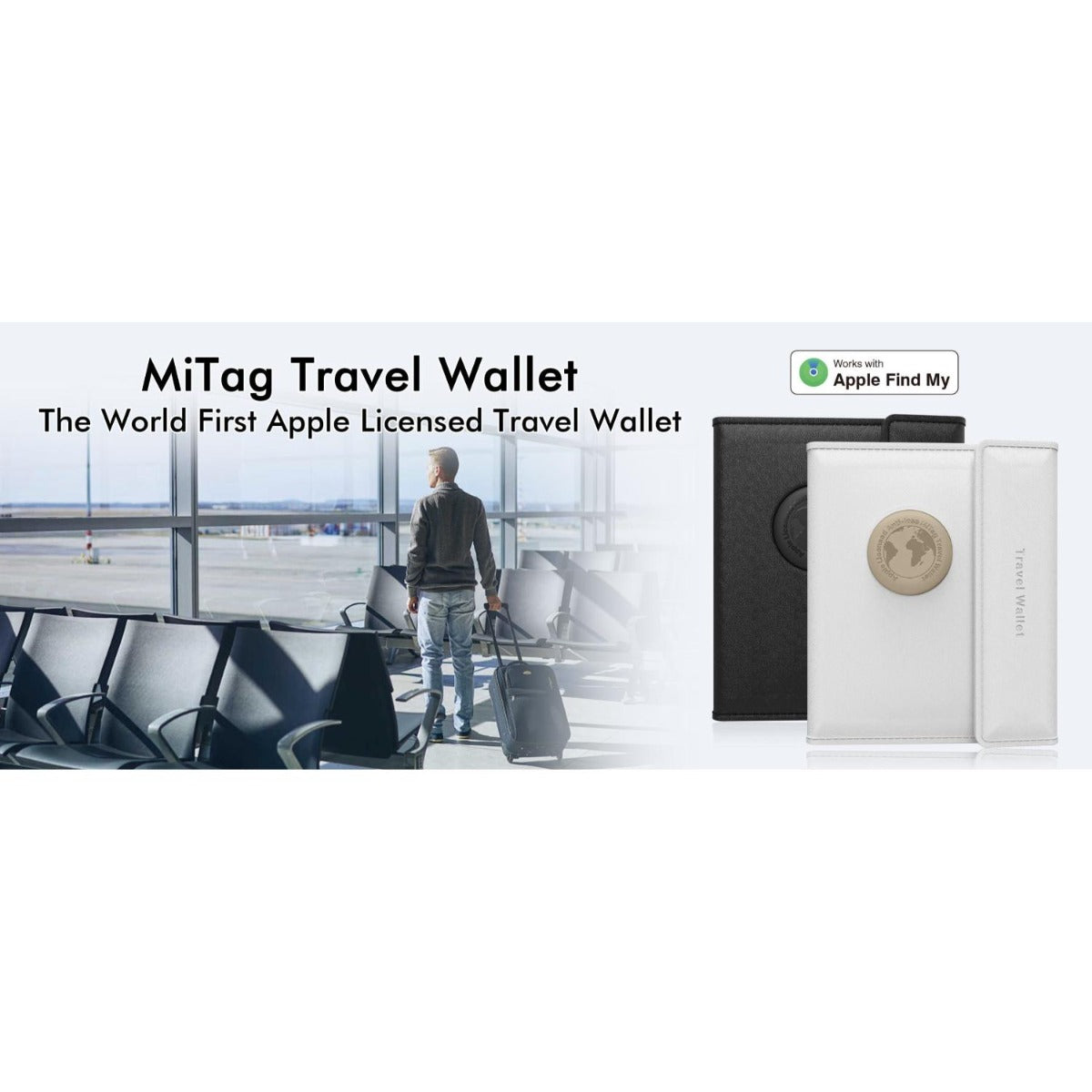 Mili - MiTag Travel Wallet - Black - Wholesales Supply