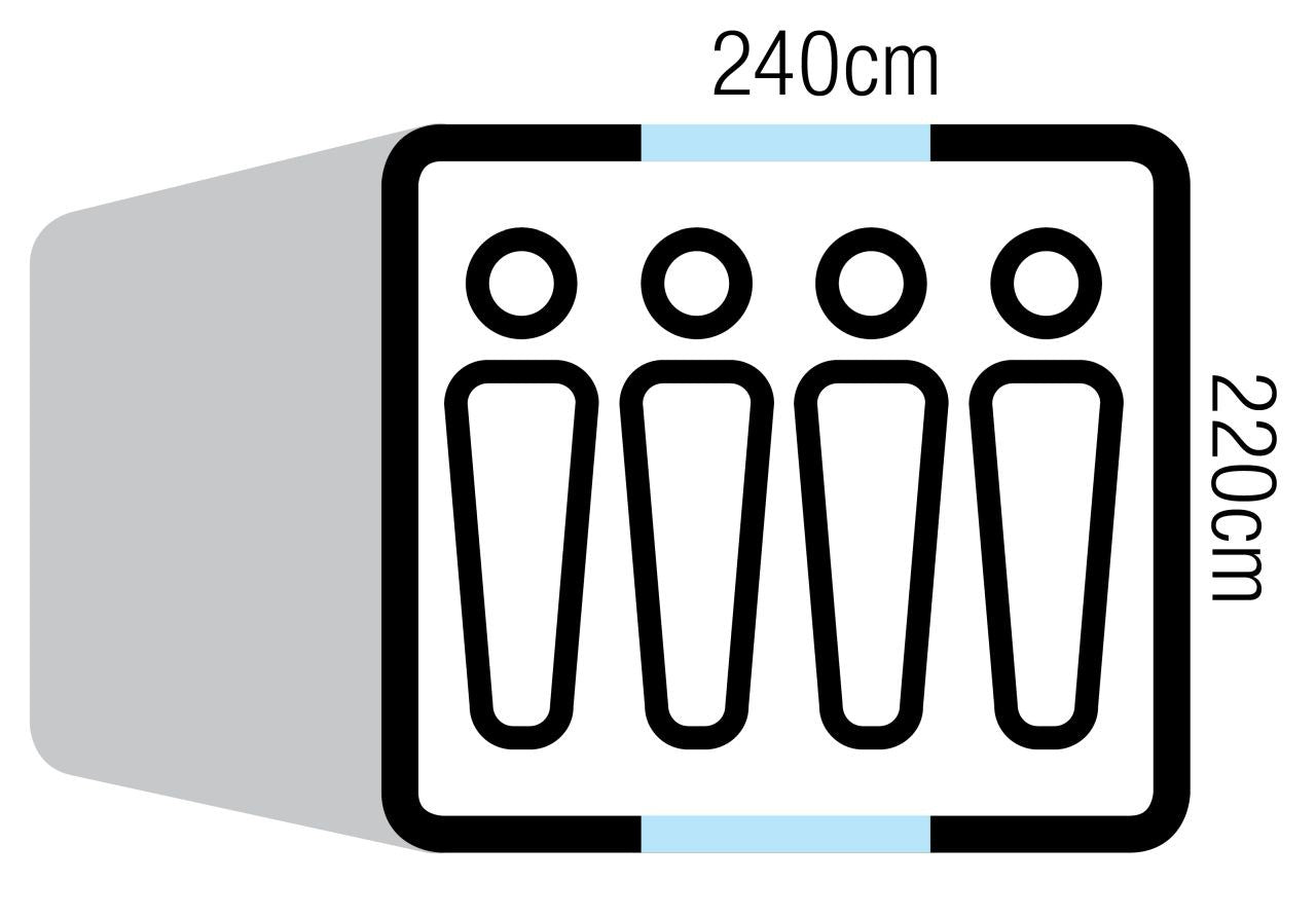 Oztrail - Tasman 4V Dome tent - Blue/light grey - Wholesales Supply