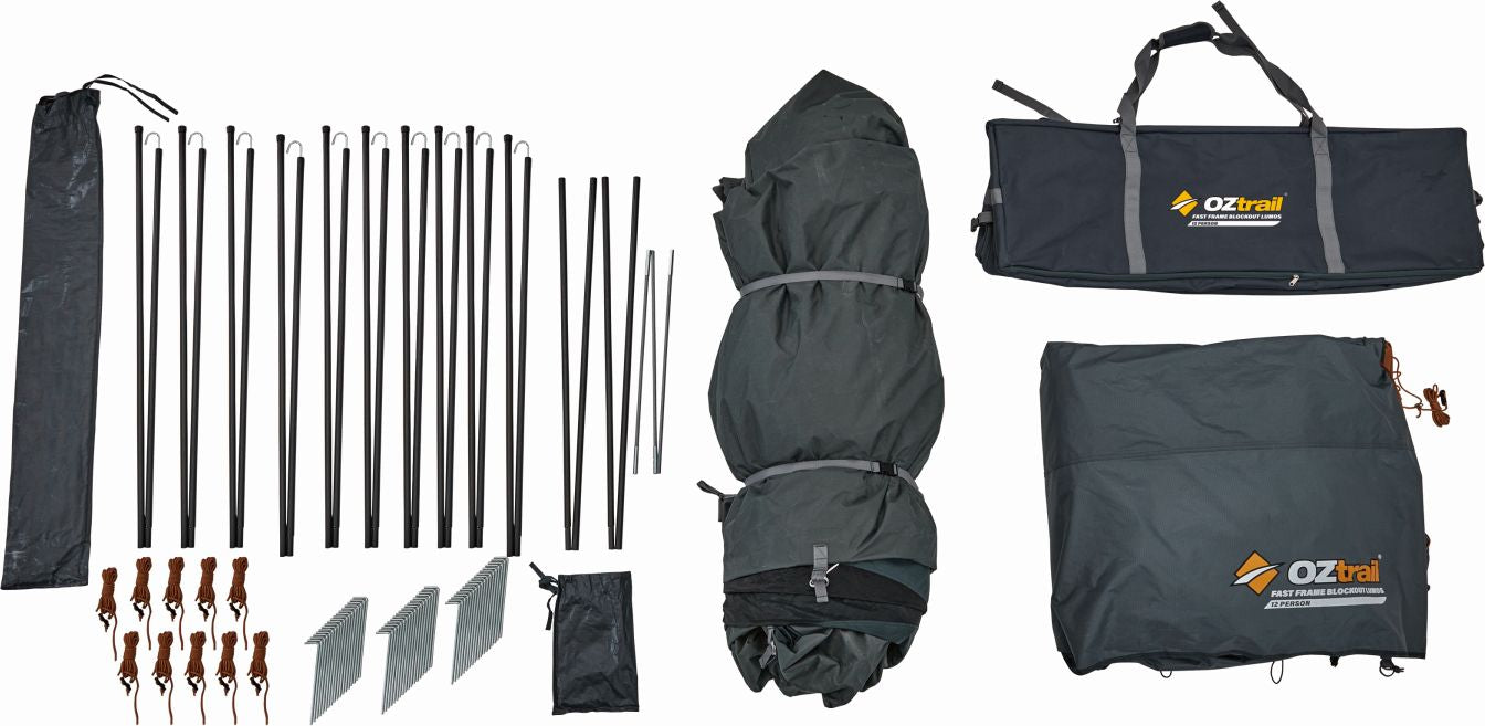 Oztrail - Fast Frame BlockOut Lumos Tent 12 Person - Wholesales Supply