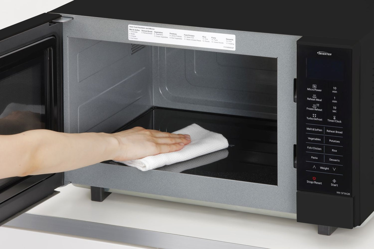 Panasonic - 27L 1000W Flatbed Microwave Oven - Black - Wholesales Supply