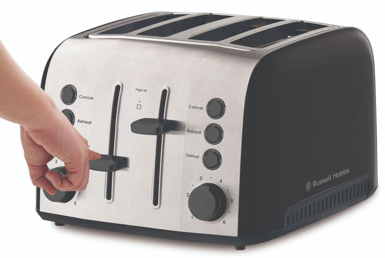 Russell Hobbs - Brooklyn 4 Slice Toaster - Black - Wholesales Supply