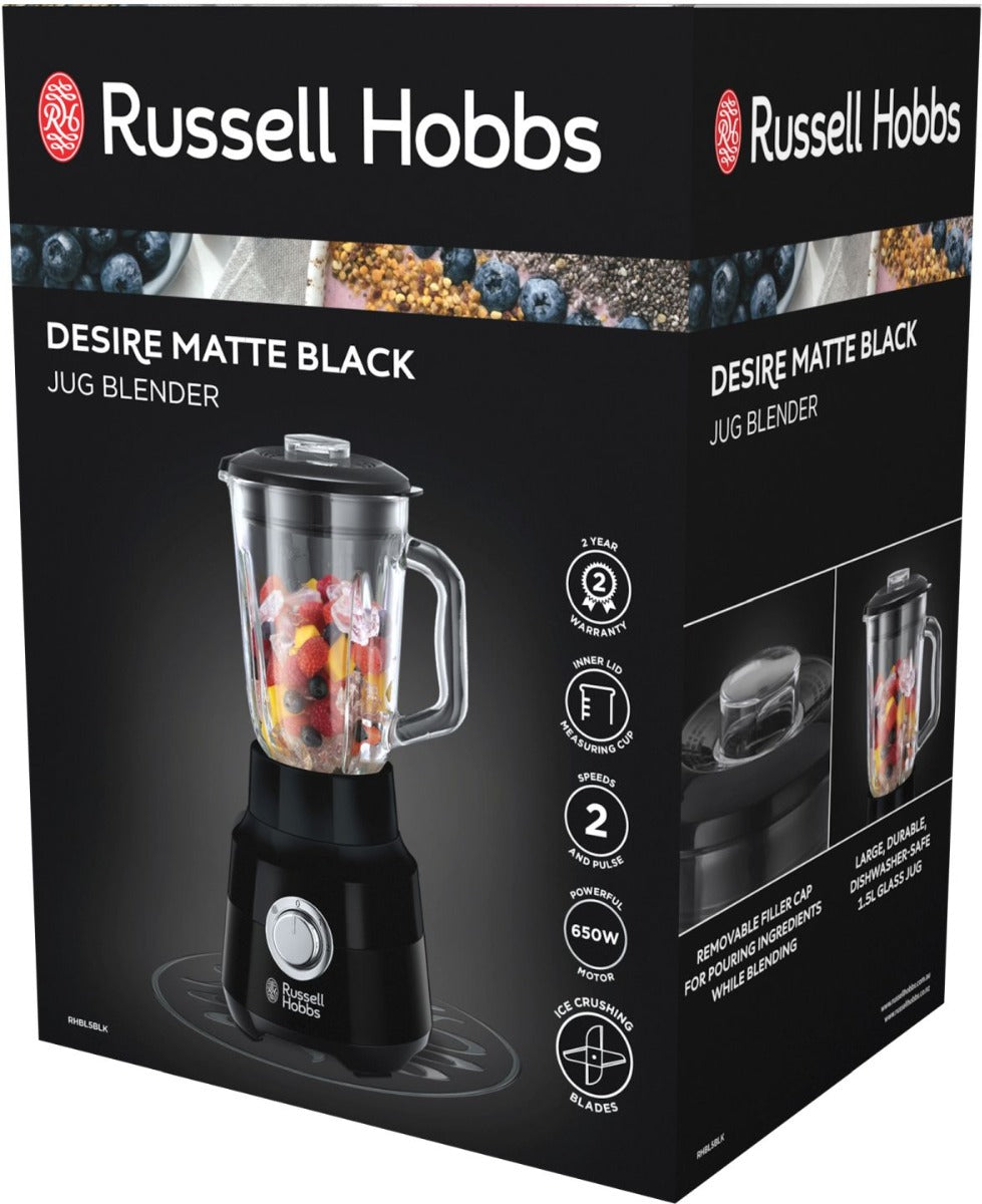 Russell Hobbs - Desire Blender - Matte Black - Wholesales Supply
