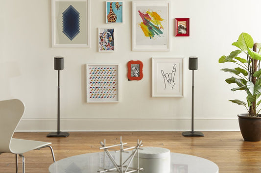 Sanus - Adjustable Speaker Stand (pair) - Blk - Wholesales Supply