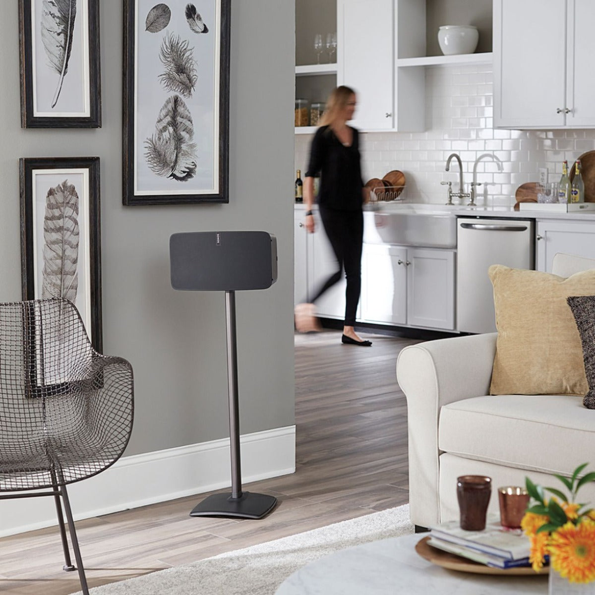 Sanus Wireless Speaker Stand designed for Sonos Play:5 - Blk - Wholesales Supply