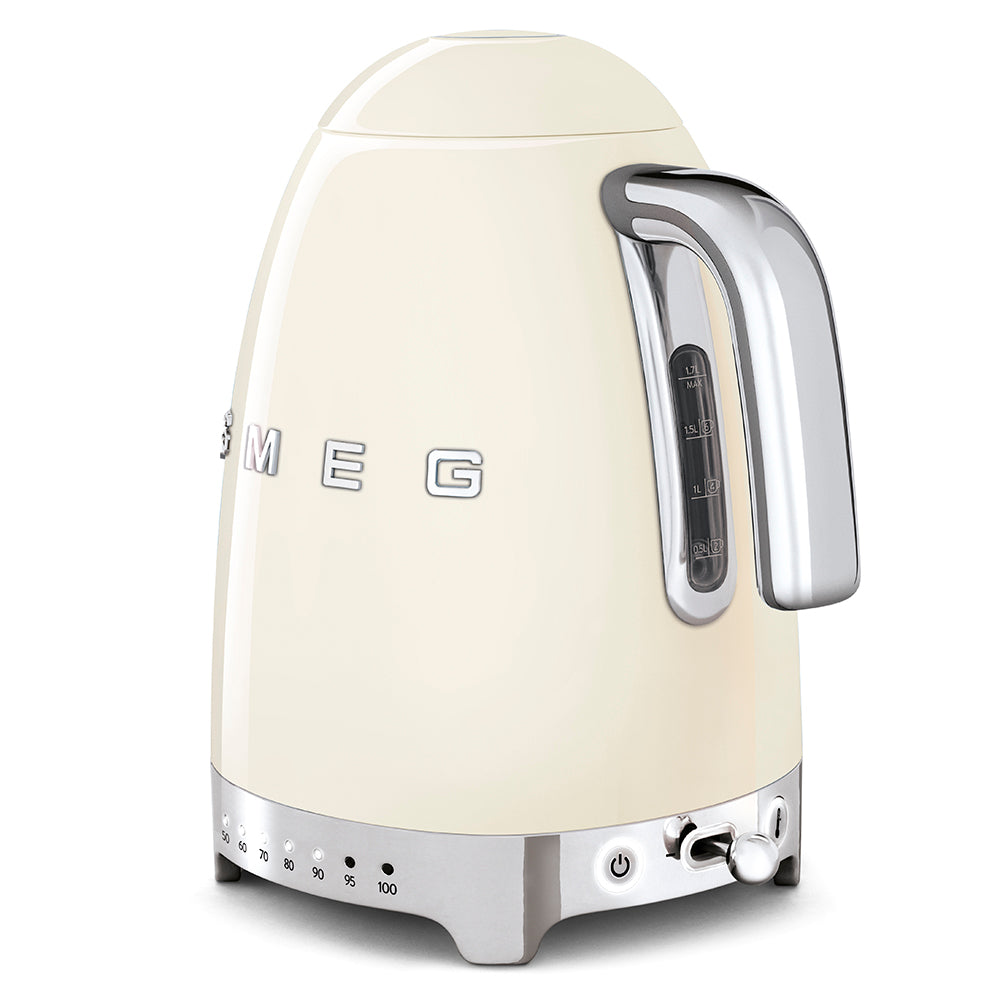 Smeg - 1.7L 50's Style Variable Temperature Kettle - Cream - Wholesales Supply