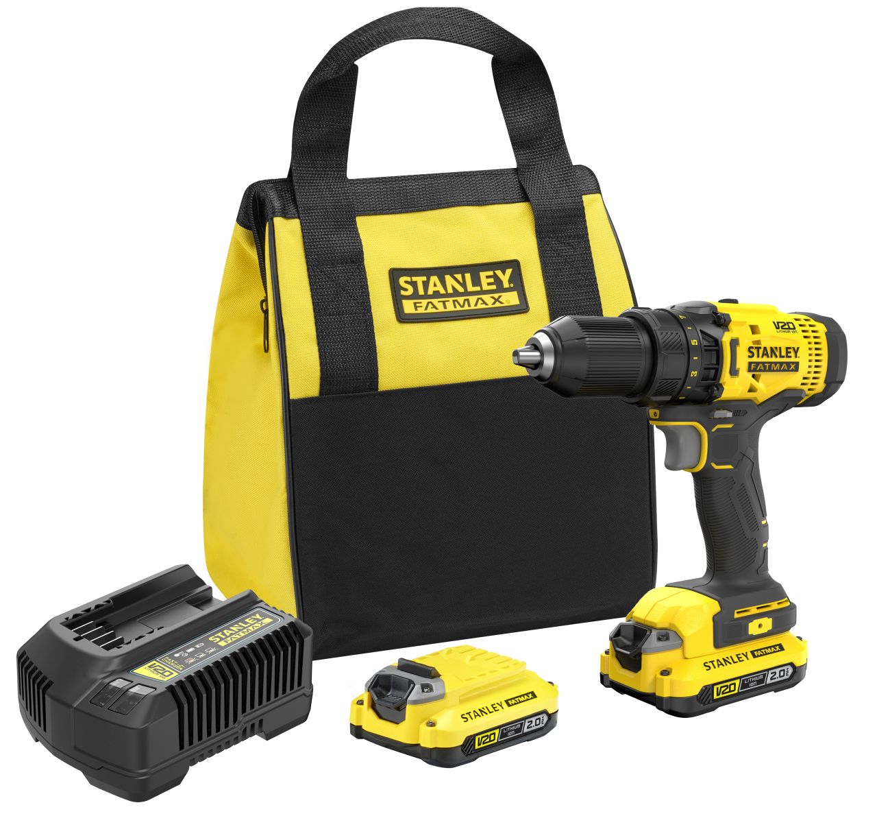 Stanley - FatMax 18V V20 Drill Driver Screwdriver Kit 2.0Ah - Wholesales Supply