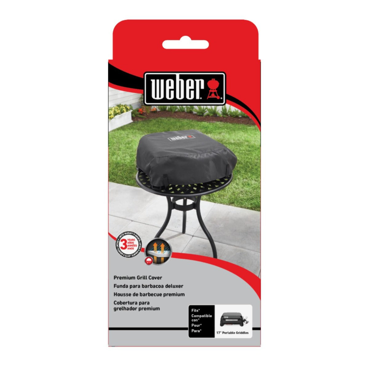 Weber - Cover for 17"" Slate Tabletop Premium Griddle - Wholesales Supply