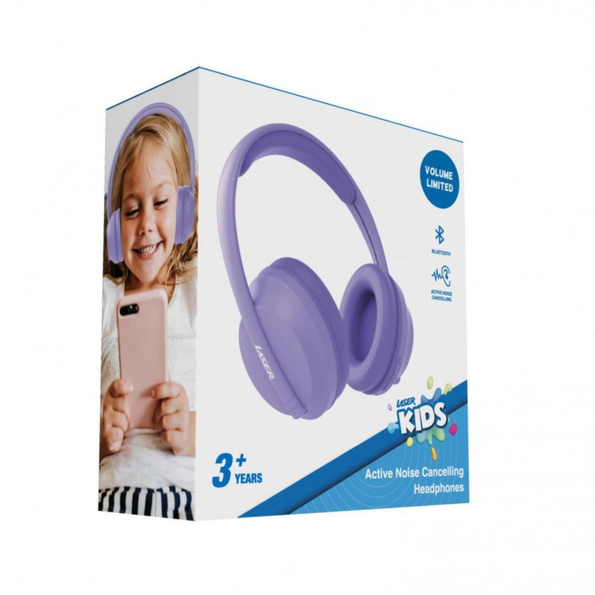 Laser Kids Active Noise Cancelling Headphones - Lilac