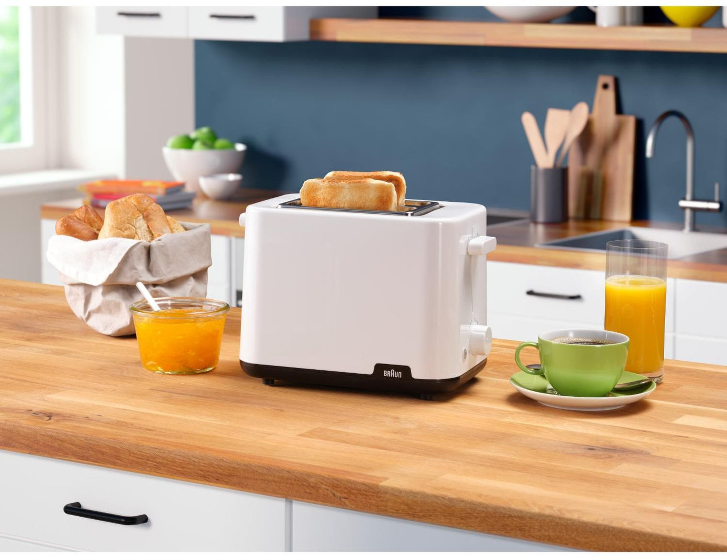 Braun - Breakfast1 2 Slice Toaster - White