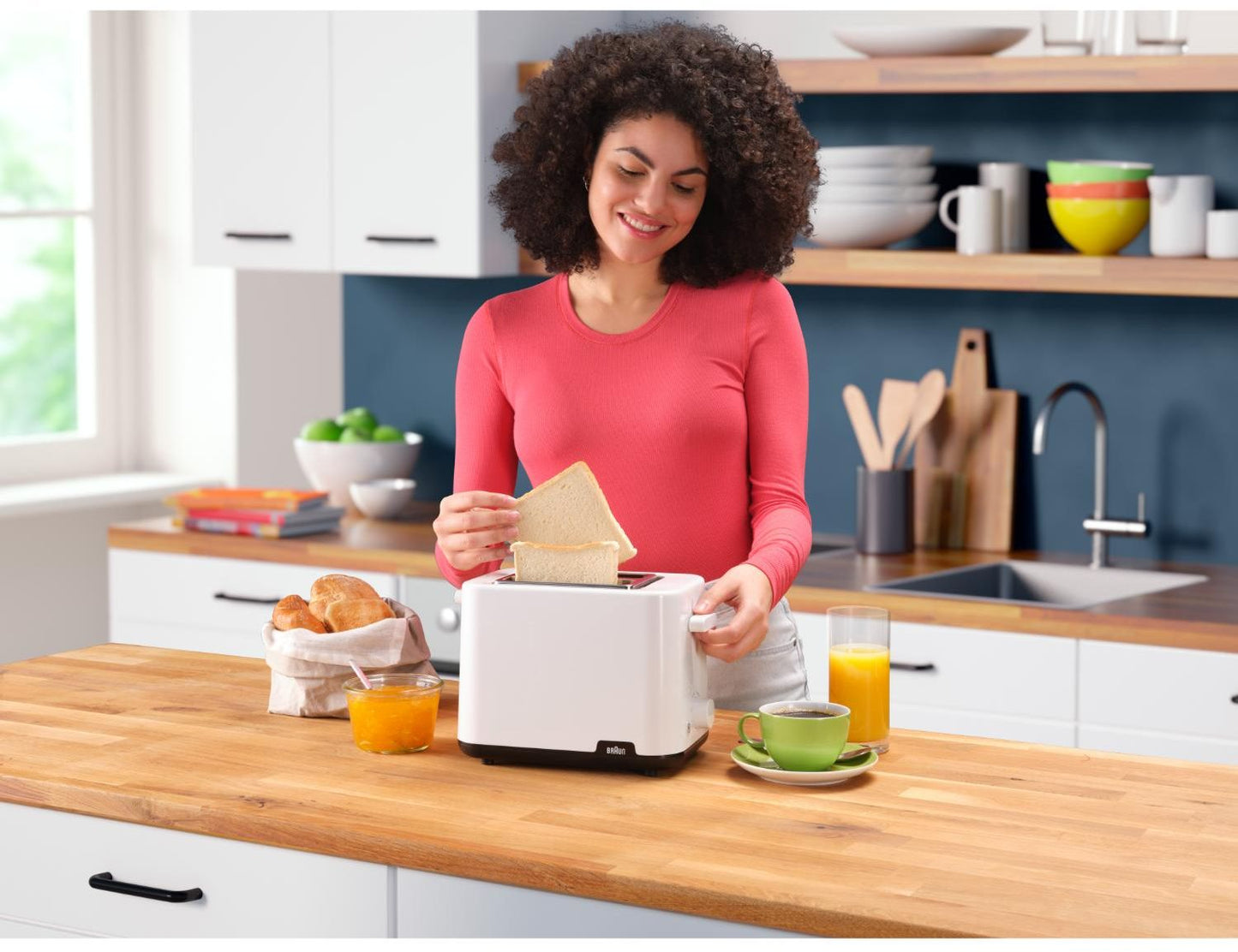 Braun - Breakfast1 2 Slice Toaster - White