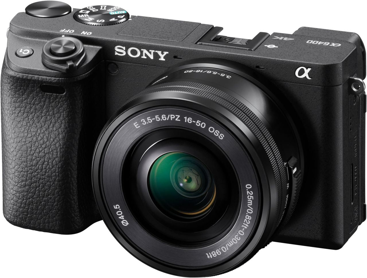 Sony - A6400 Premium Digital E-Mount APS-C Camera Body with 16-50mm Camera Lens - Black