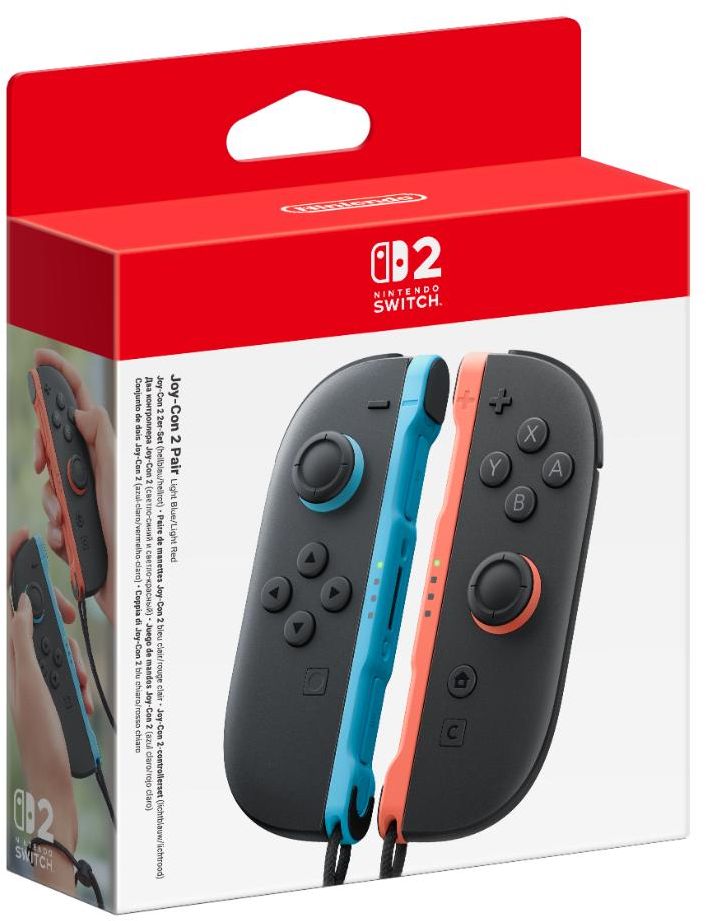 Nintendo - Joy-Con 2 Pair - Light Blue/Light Red