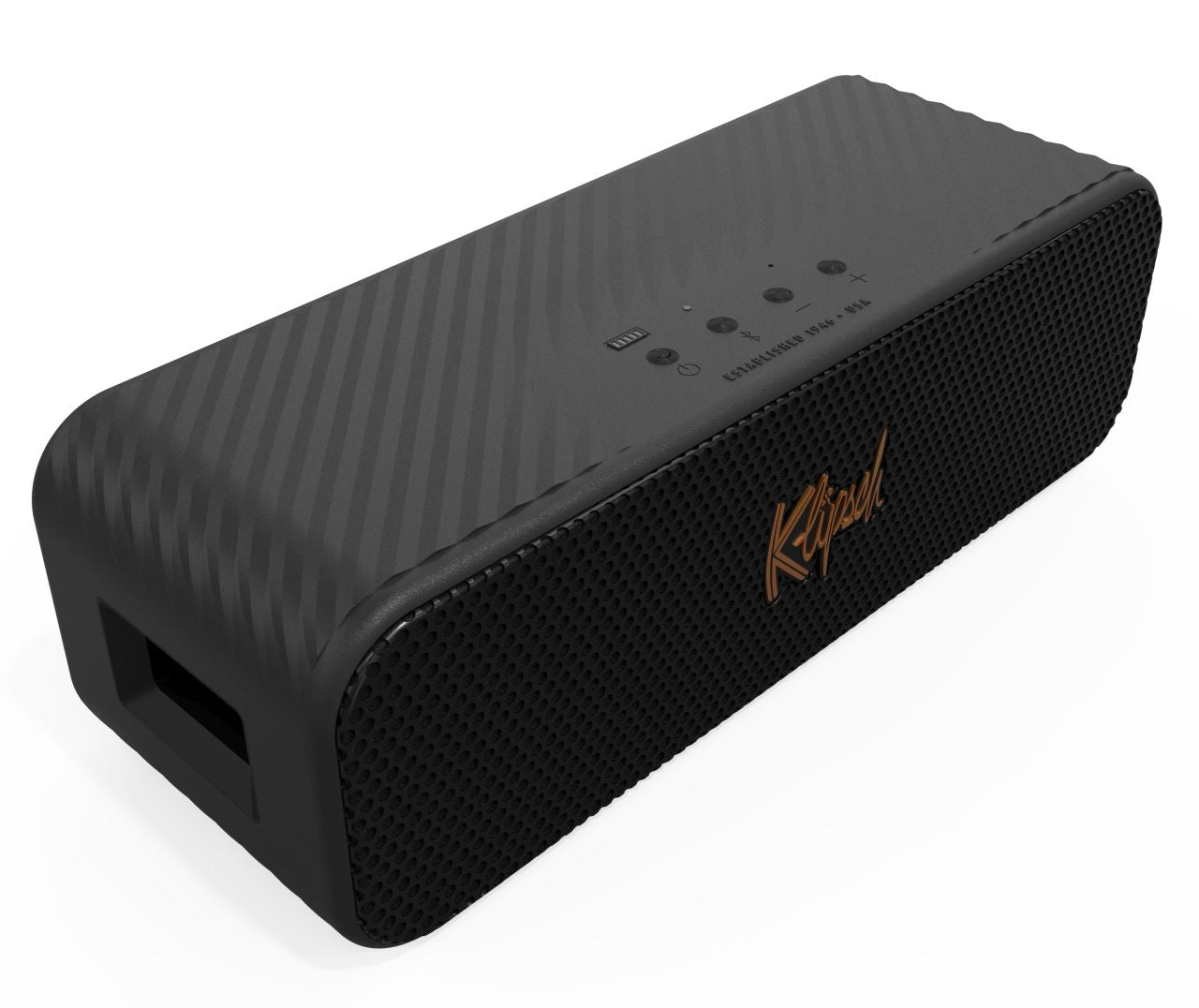 Klipsch - Detroit Portable Bluetooth Speaker 2 x 15 Watts RMS 20 Hr Battery - Black