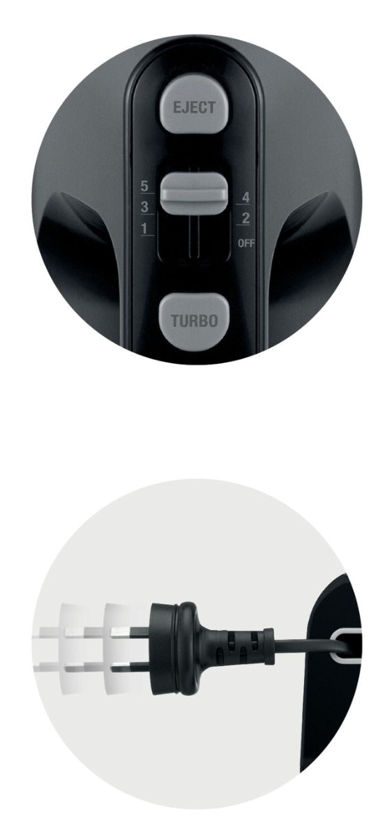 Breville - the Mix & Store Turbo Hand Mixer - Matte Black