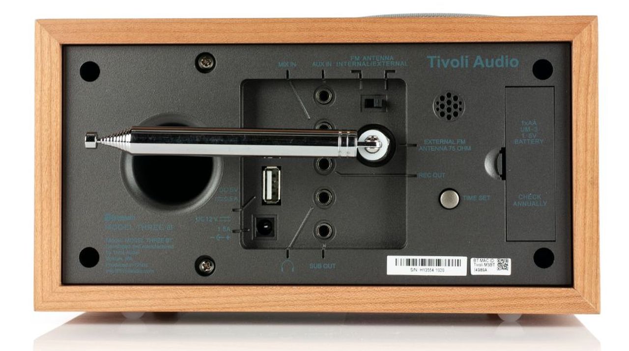 Tivoli Audio - Model Three Bluetooth Radio - Cherry/Metallic Taupe