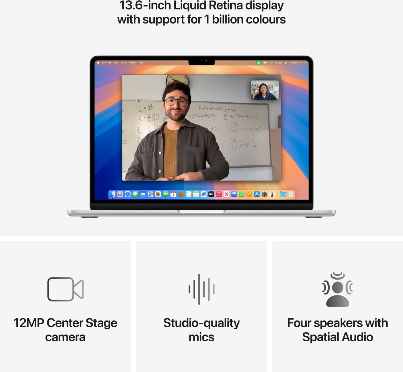 Apple - 13" MacBook Air Silver: M4 chip w 10-core CPU & 10-core GPU, 16GB,512GB SSD