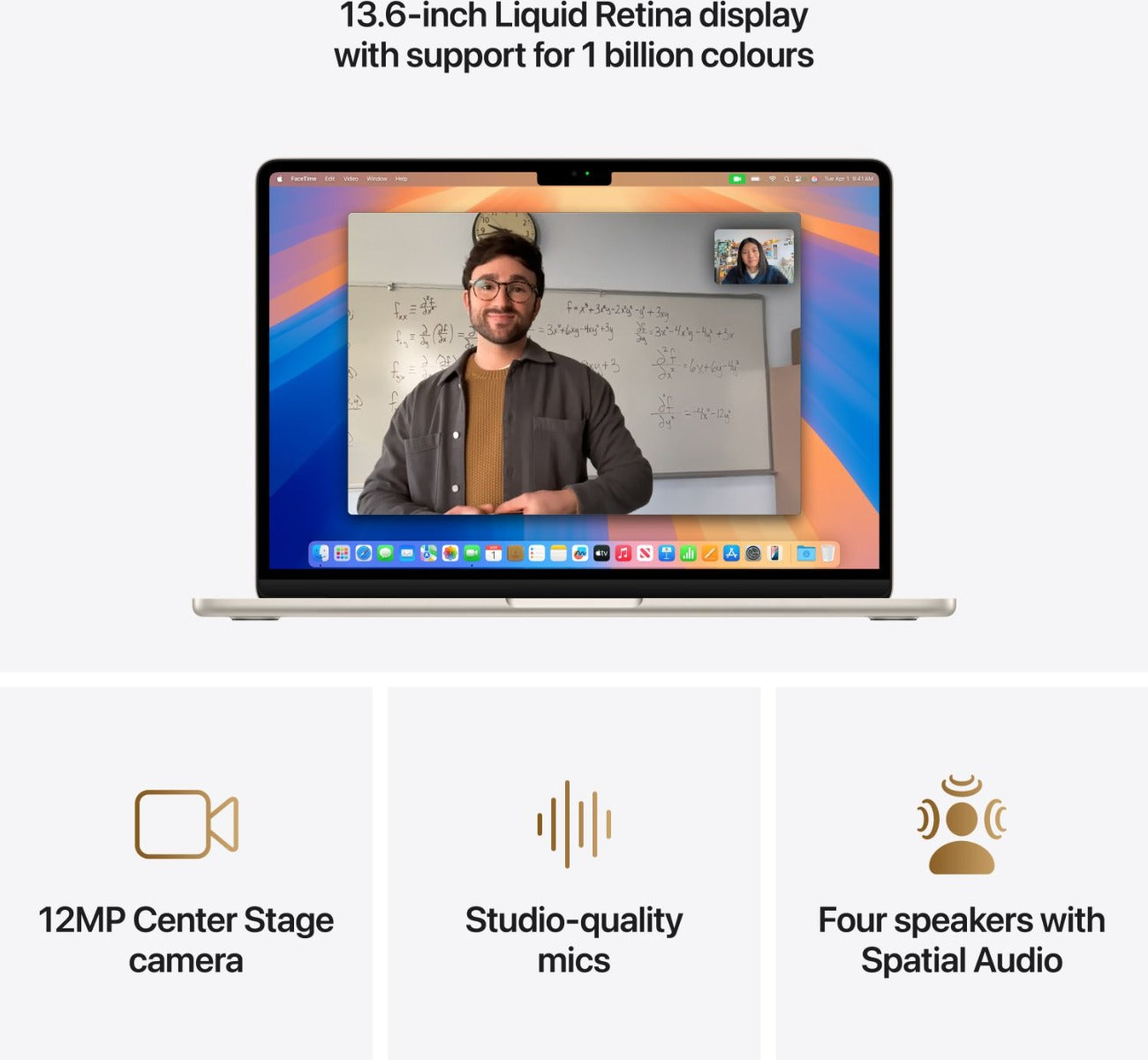 Apple - 13" MacBook Air Starlight: M4 chip w 10-core CPU & 10-core GPU, 16GB,512GB SSD