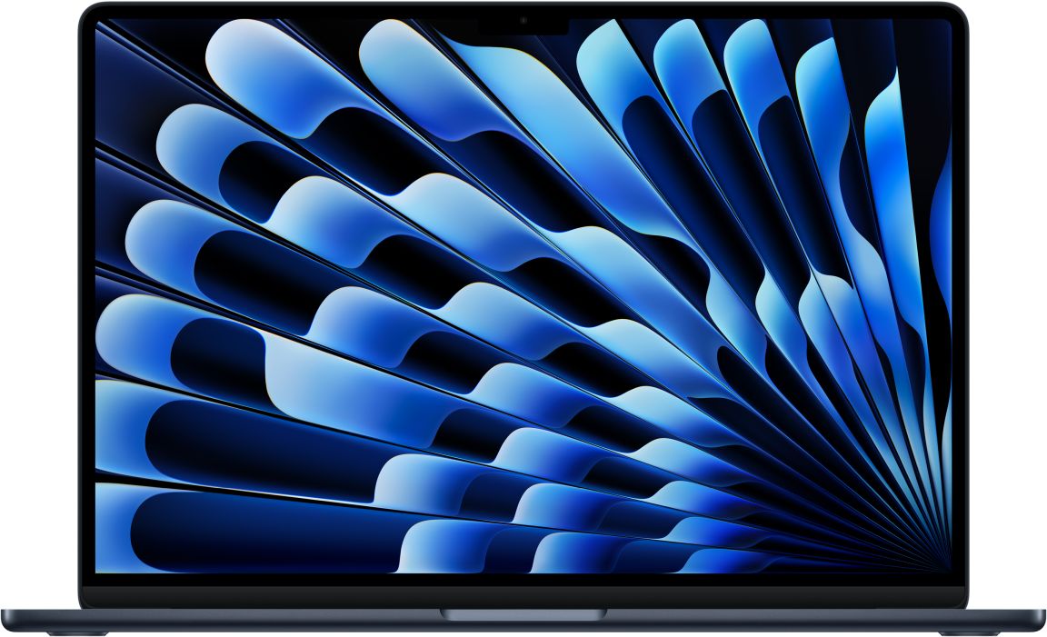Apple - 15" MacBook Air Midnight: M4 chip w 10-core CPU & 10-core GPU, 16GB, 512GB SSD