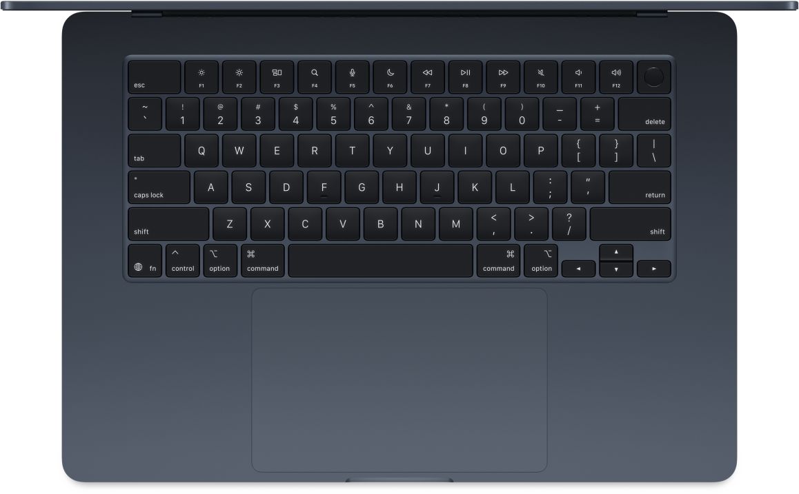 Apple - 15" MacBook Air Midnight: M4 chip w 10-core CPU & 10-core GPU, 16GB, 512GB SSD