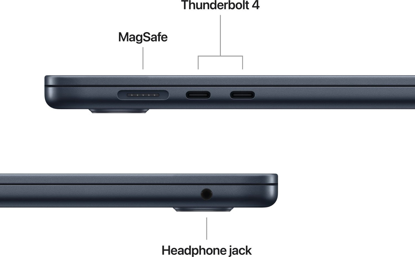 Apple - 15" MacBook Air Midnight: M4 chip w 10-core CPU & 10-core GPU, 16GB, 512GB SSD