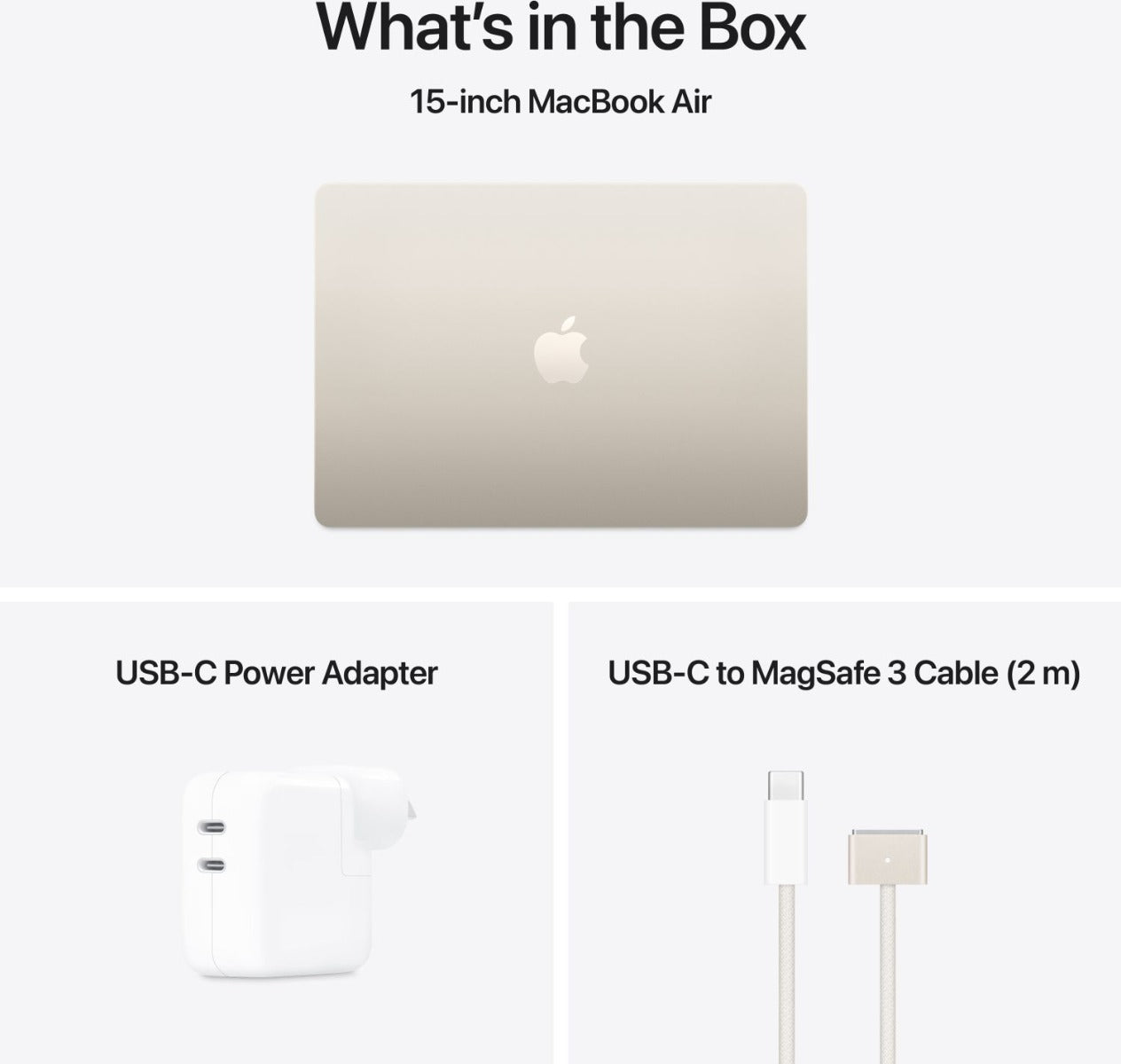 Apple - 15" MacBook Air Starlight: M4 chip w 10-core CPU & 10-core GPU, 16GB, 256GB SSD