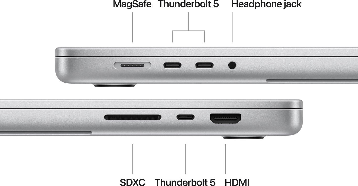 Apple - 14" MacBook Pro: M4 Pro chip w 12-core CPU & 16-core GPU, 24GB, 512GB SSD - Silver