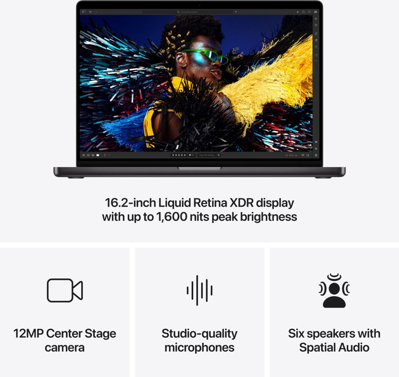 Apple - 16" MacBook Pro: M4 Pro chip w 14-core CPU & 20-core GPU, 24GB, 512GB SSD - Space Black