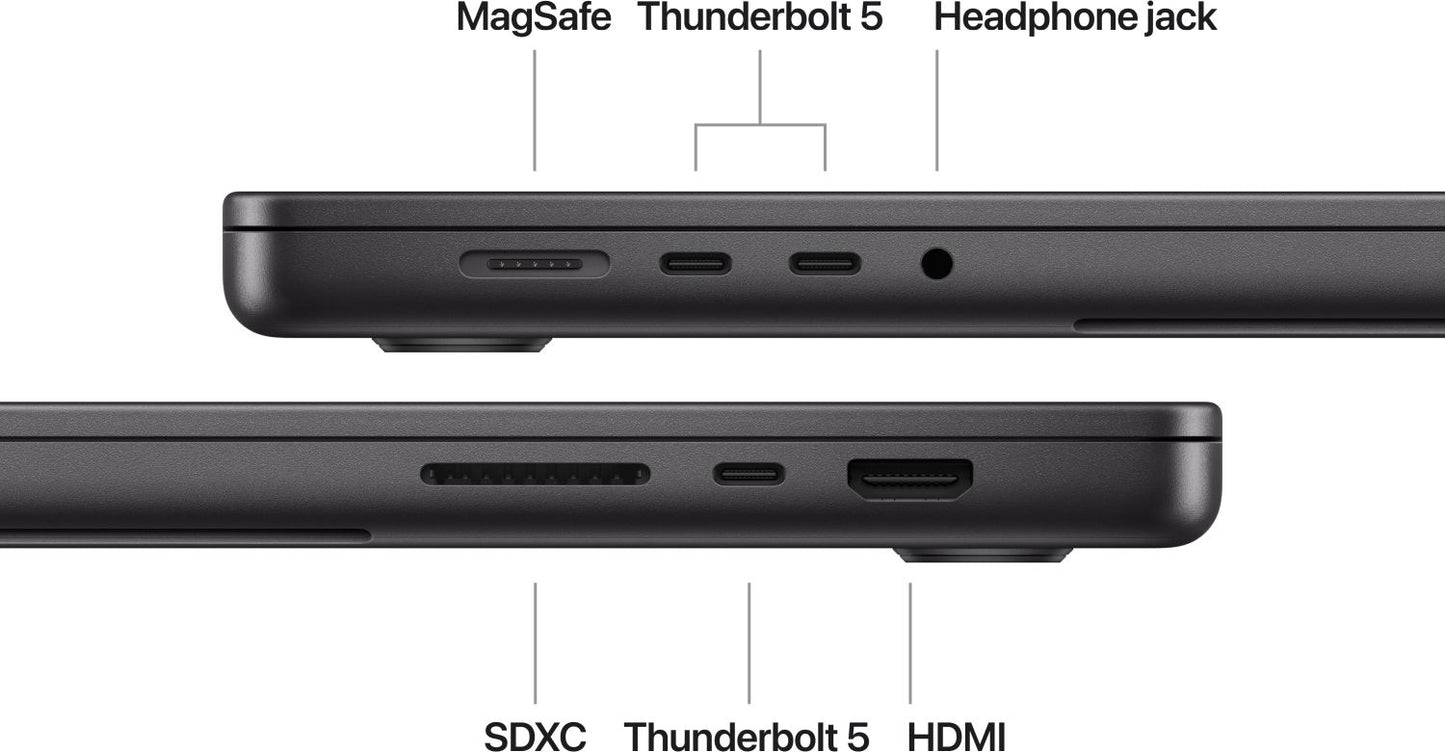 Apple - 14" MacBook Pro: M4 Pro chip w 12-core CPU & 16-core GPU, 24GB, 512GB SSD - Space Black