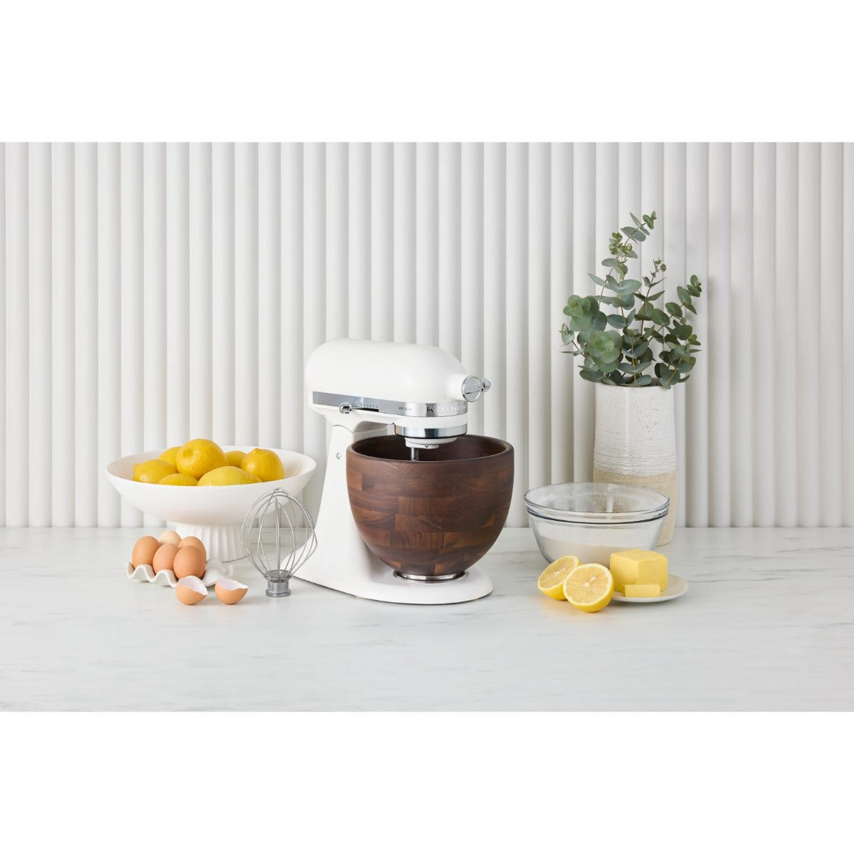 KitchenAid - KSM156 Stand Mixer with Walnut Wood Bowl