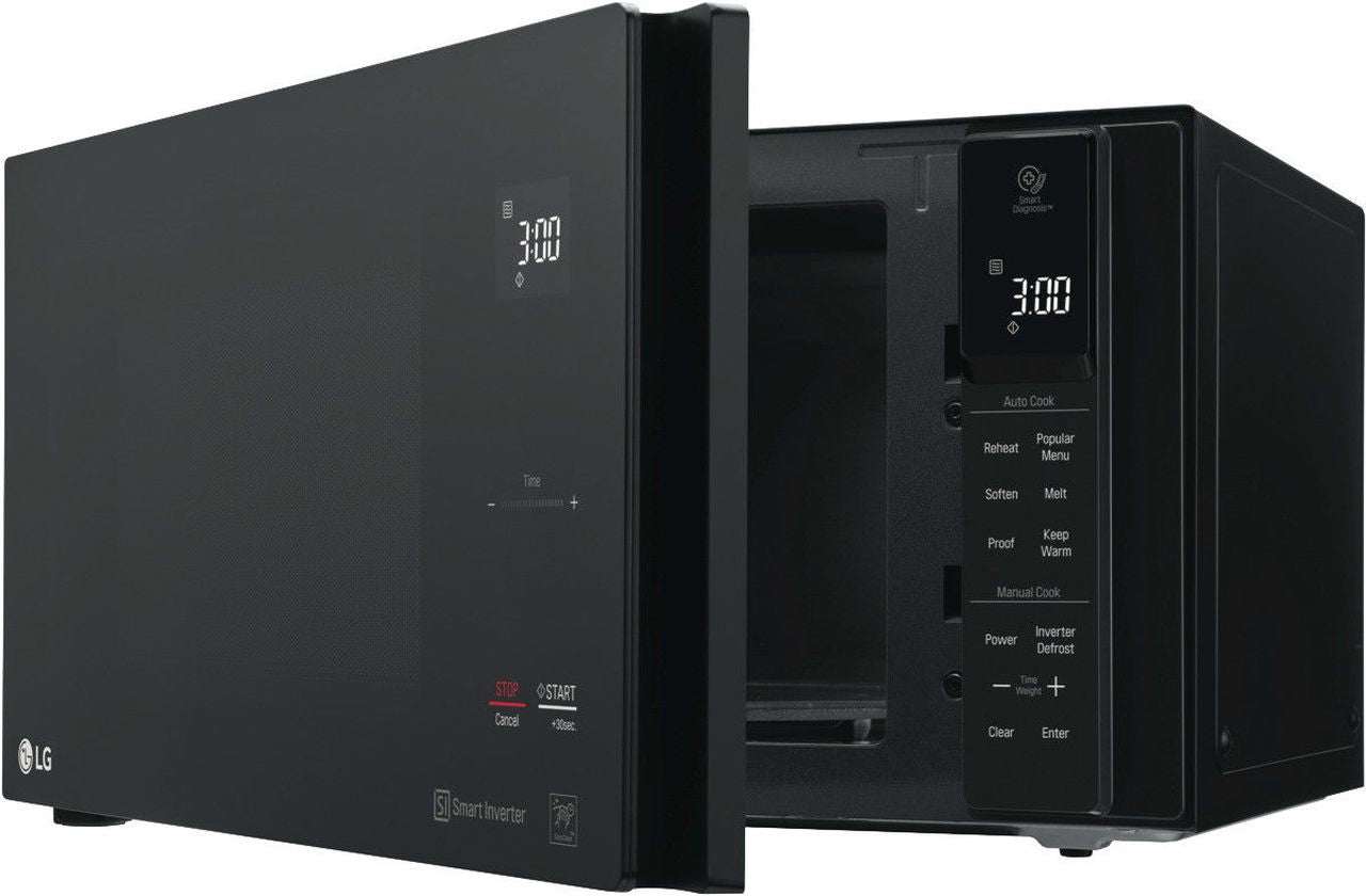 LG - 25L 1100W NeoChef, Smart Inverter Microwave - Black