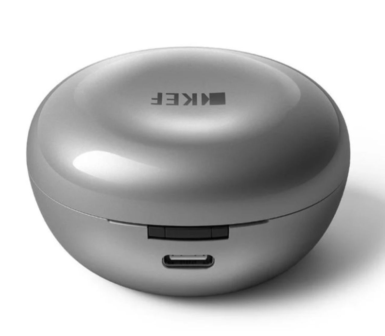 KEF Mu3 Noise-Cancelling Wireless Earbuds - Silver Grey