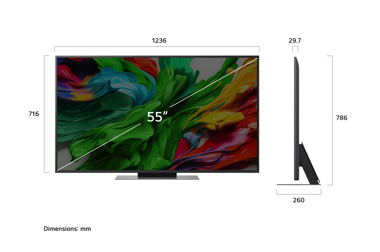 LG - 55" QNED86A EVO AI Mini LED UHD 4K (2025)
