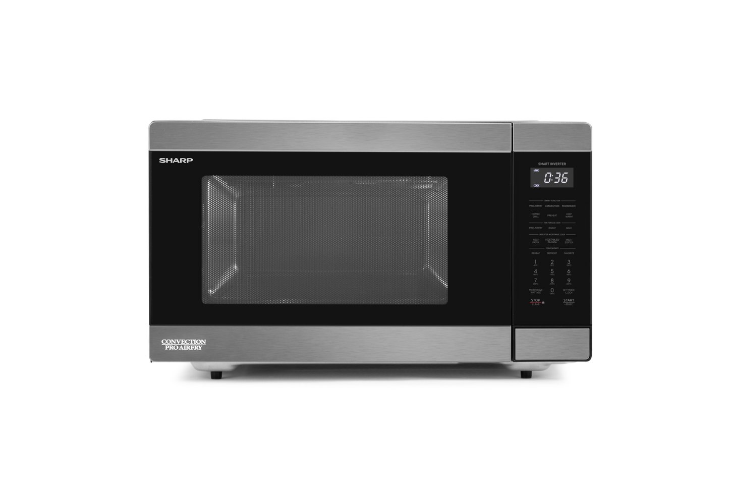 Sharp - 36L Pro Airfry Convection Microwave - Black Stainless