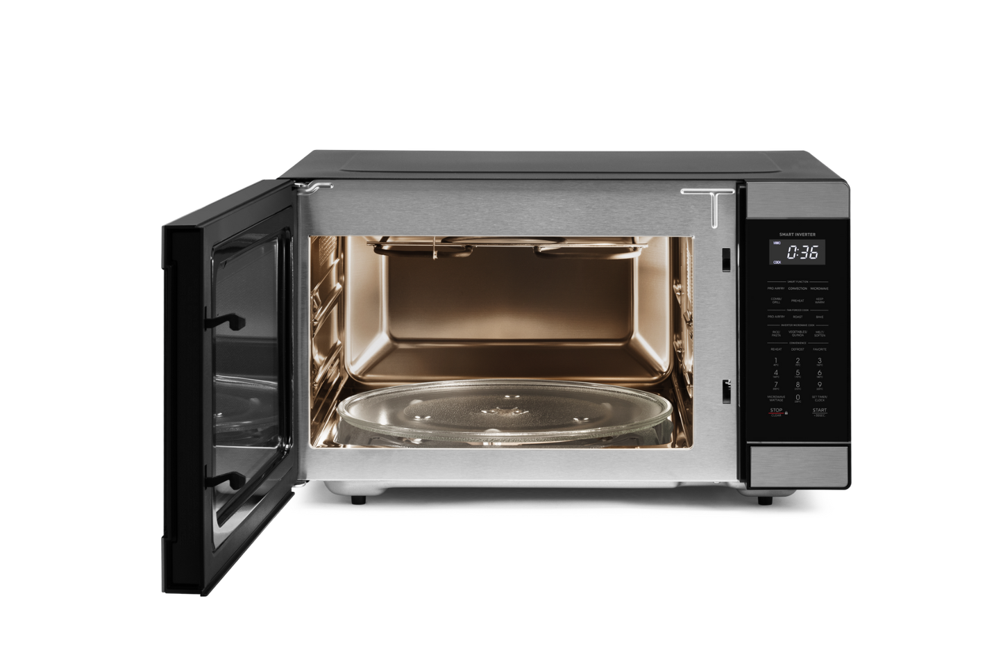 Sharp - 36L Pro Airfry Convection Microwave - Black Stainless