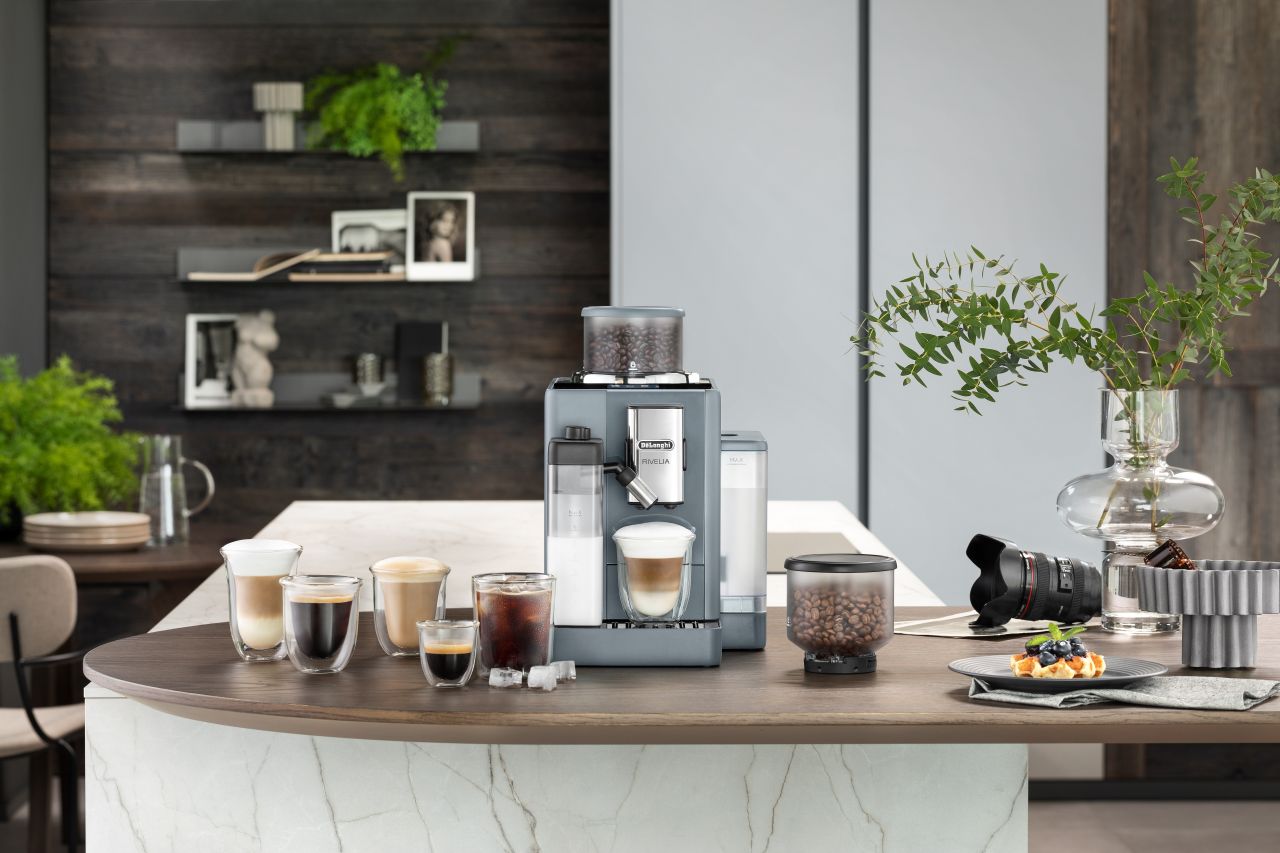 Delonghi - Rivelia Automatic Bean to Cup Coffee Machine - Grey