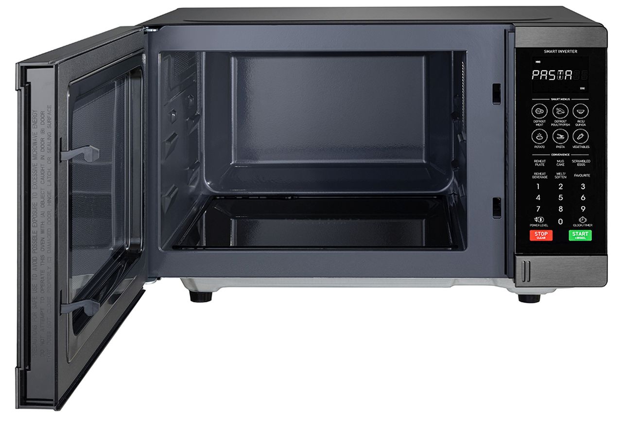 Sharp - 32 Litre Flatbed Inverter Microwave - Black S/S