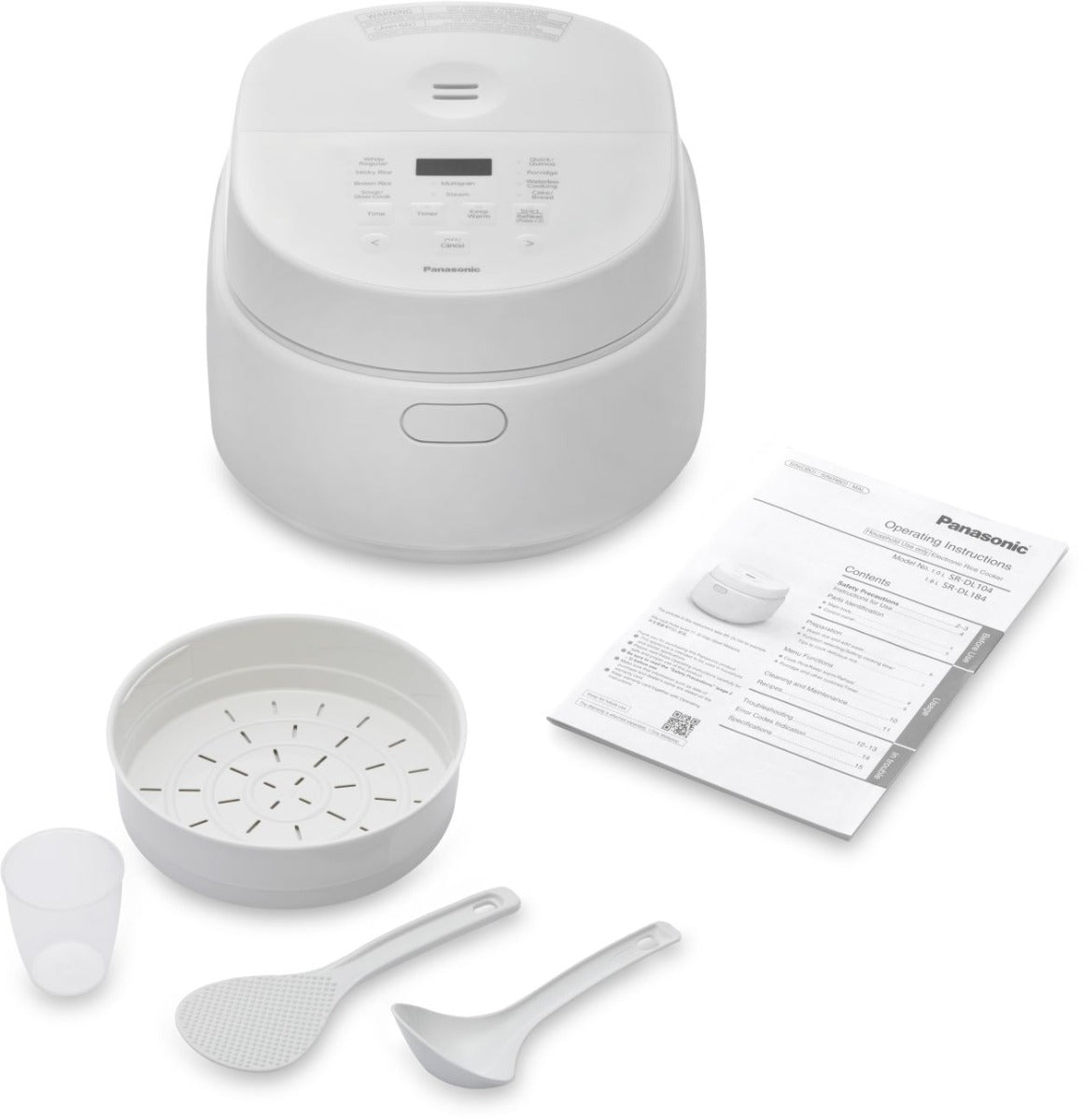 Panasonic - Premium 1L 5.5 Cup Rice & Multi Cooker - White