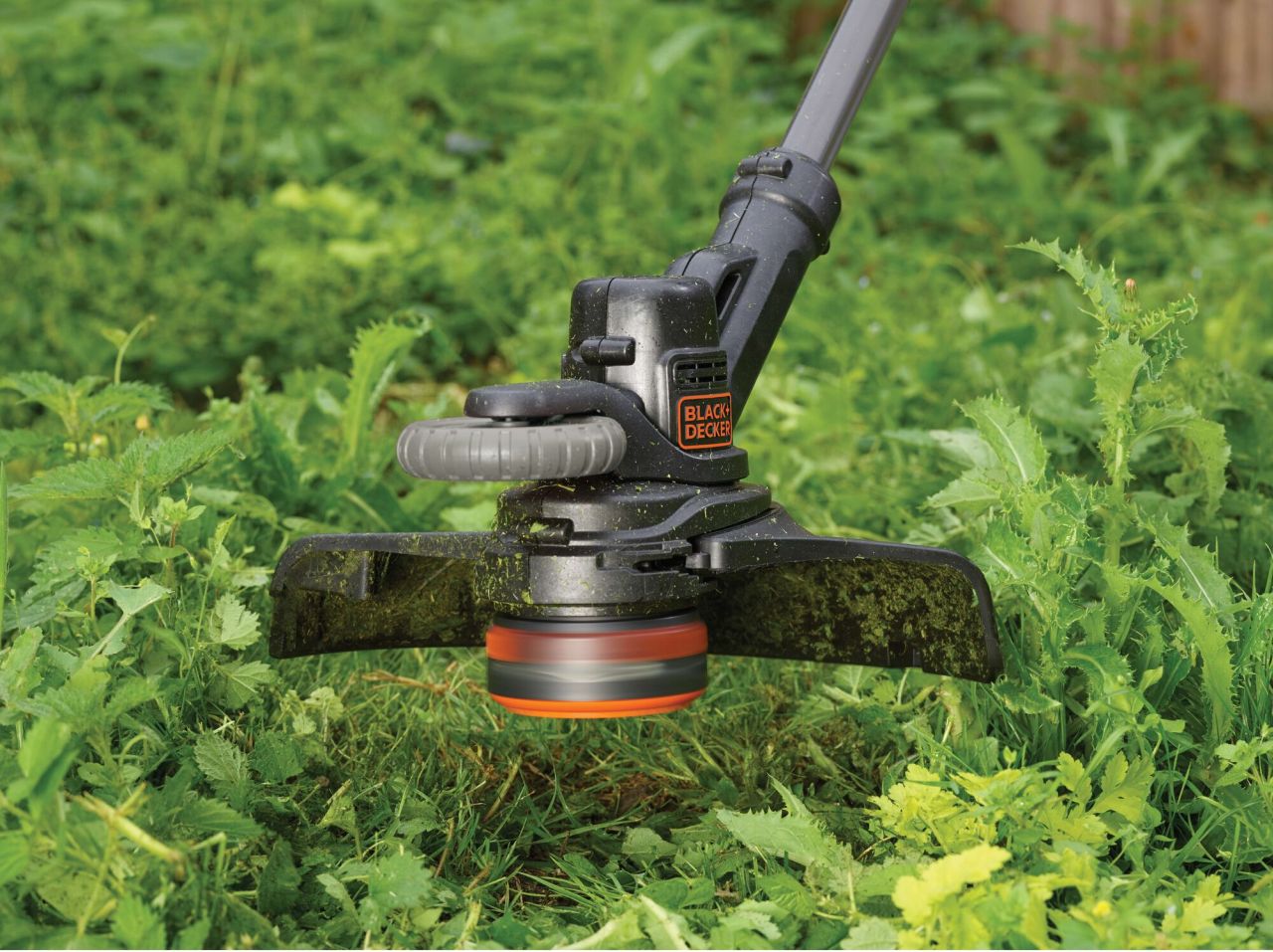 Black & Decker - 280mm 18V Lithium-ion Cordless Strimmer Grass Trimmer - Orange