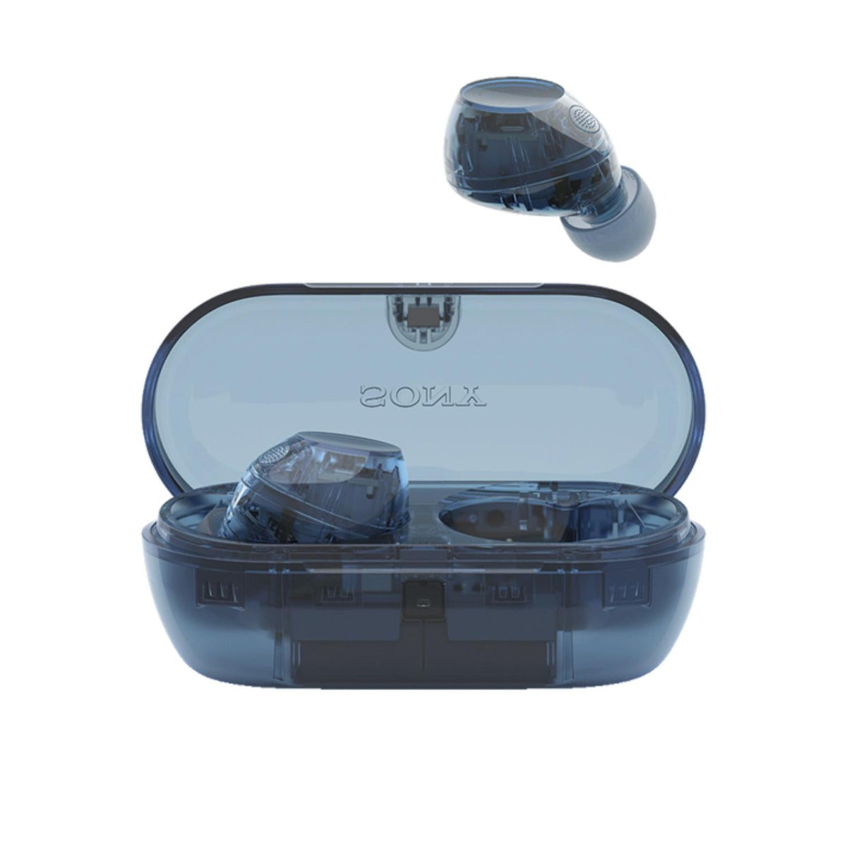 Sony - Truly Wireless Noise Cancelling Earbuds - Glass Blue
