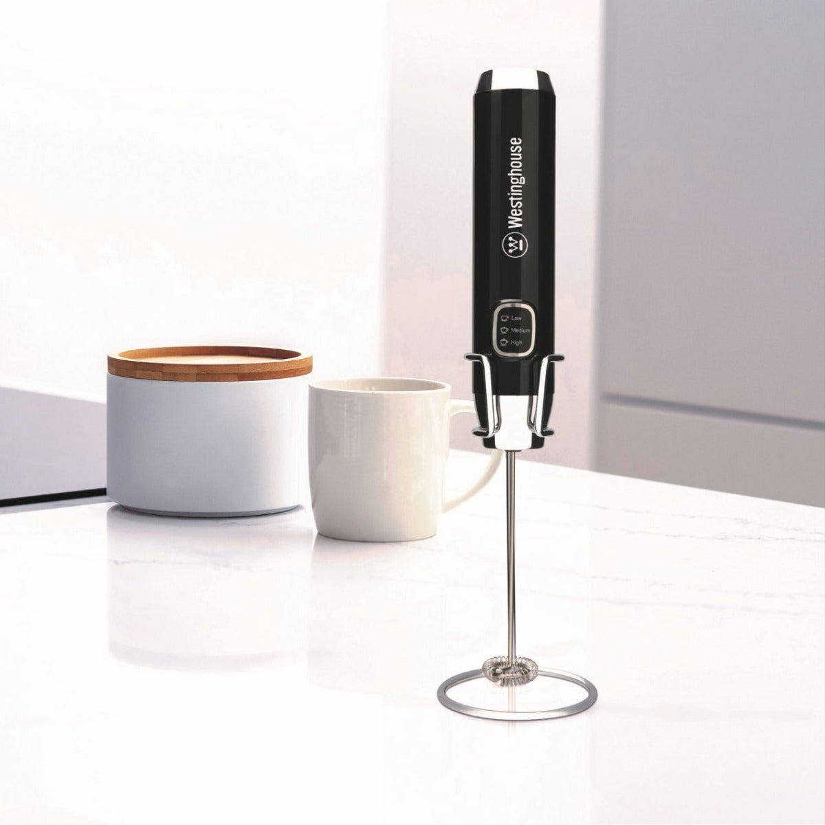Westinghouse - Cordless Milk Frother - Black