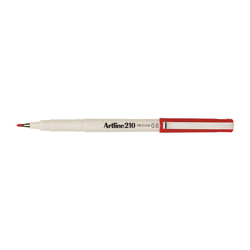 Artline 210 Pen 0.6mm Red Bx12 - Wholesales Supply